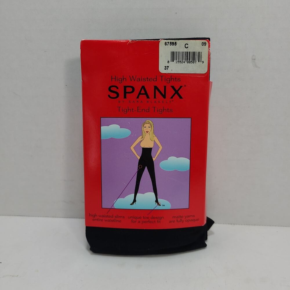Spanx Tight End Tights Womens Size C Black Body Shaping NWT